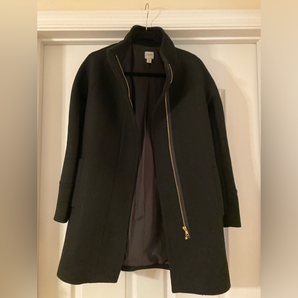 J Crew City Coat black size 0